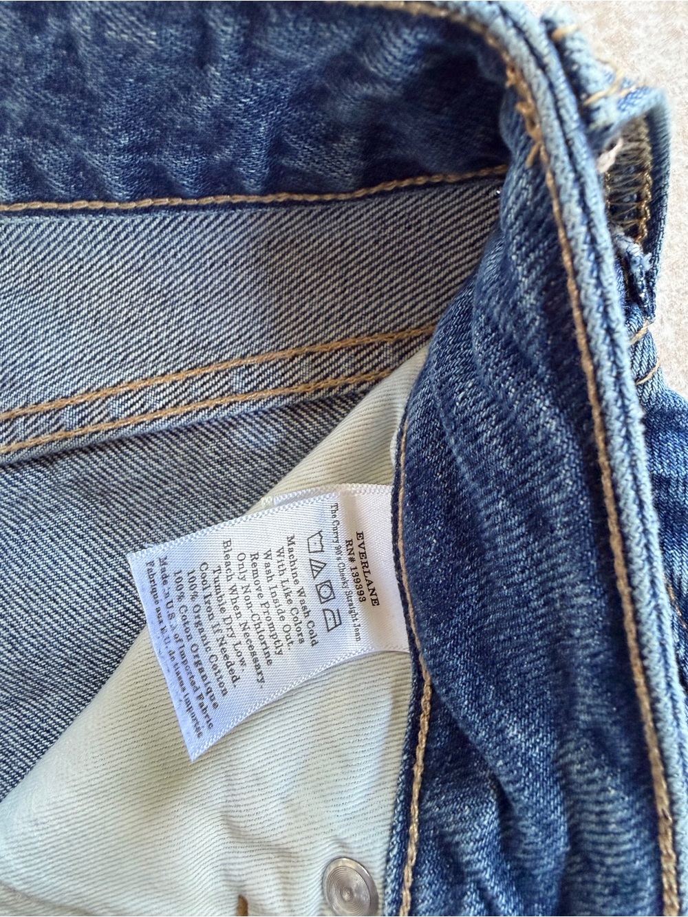 Everlane The Curvy ’90s Cheeky Straight Jean Organic Cotton Medium Wash size 26 - Picture 7 of 13